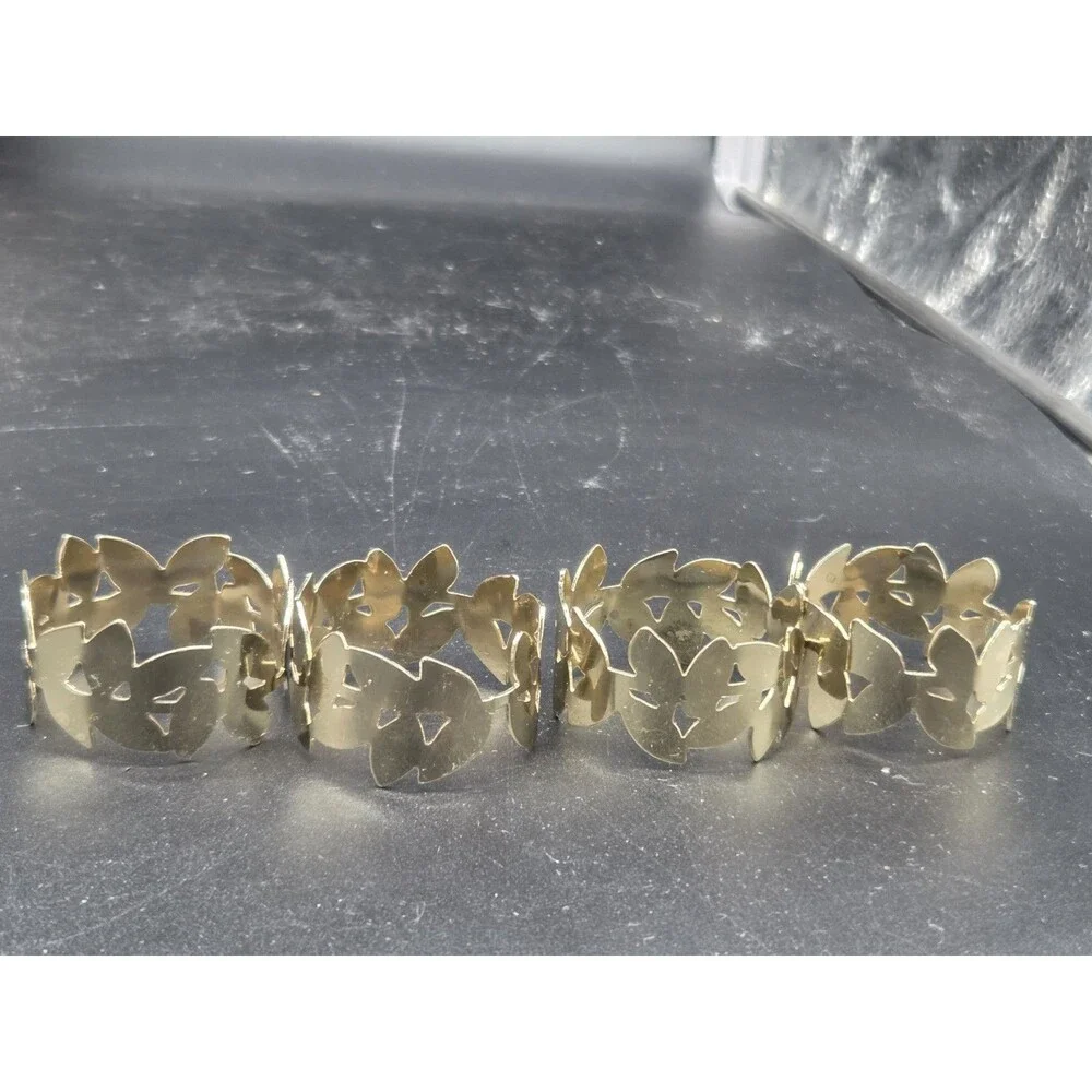 Brass Gold Color Caesar Style Napkin Rings Set Of 4